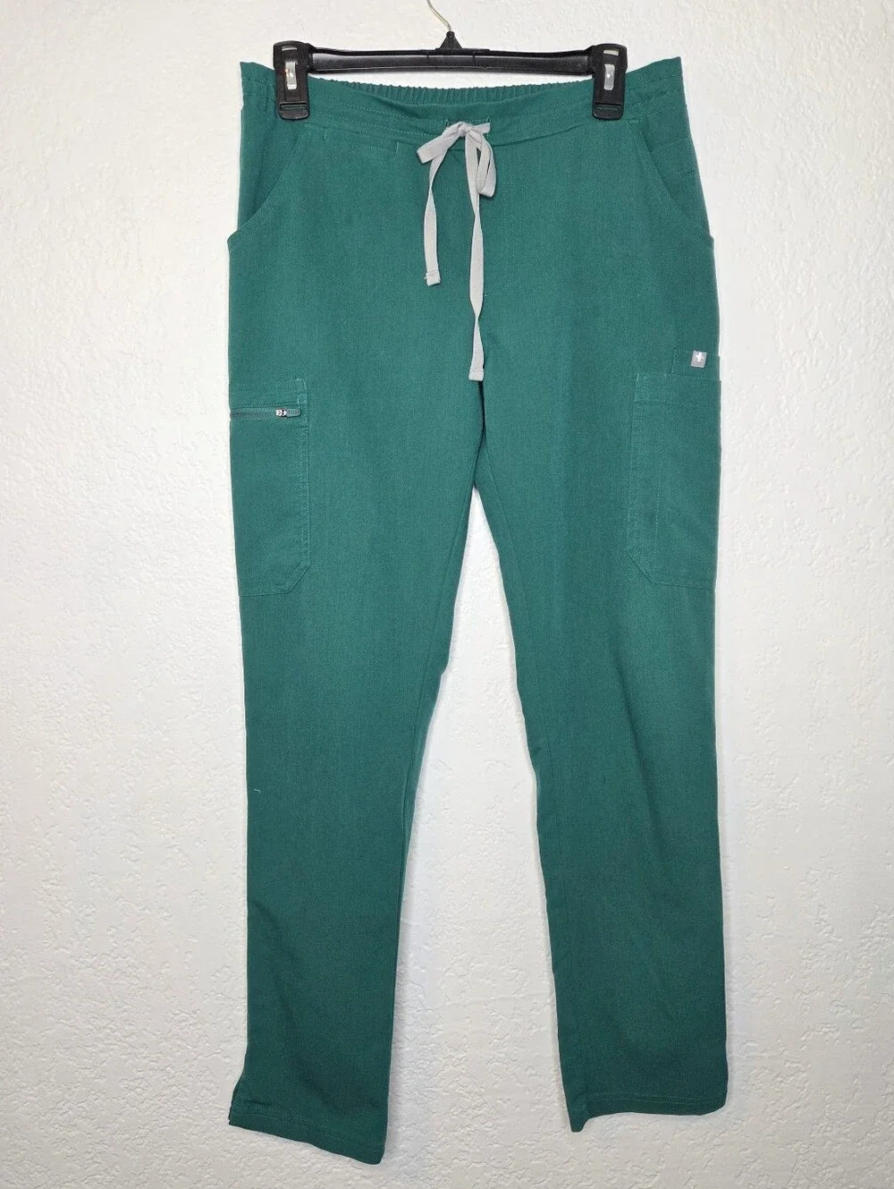 Figs Technical Collection Teal Green Drawstring Cargo Pants Size Small TW2000R